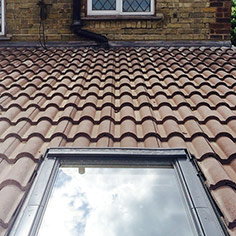 Extension roof tiling