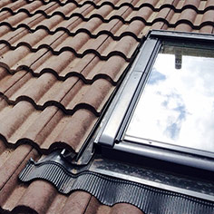 Velux windows on Regent shallow pitch roof detail