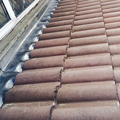 Regent roof tiled and lead flashing seal