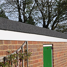 New flat roof facia and sides