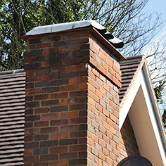 Chimney build, flashing and topping.