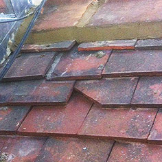 Before tiled roof was repaired
